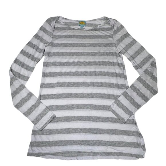 C&C California Striped Long Sleeve Tee Sz.M Gray Long Supima Cotton Blend - Picture 9 of 9